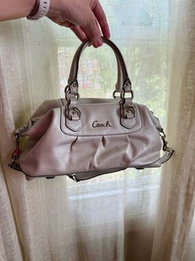 Coach Soft Pebbled Leather Satchel in Cream